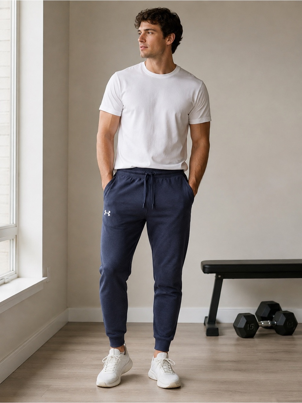 Under Armour Men’s Jogger Sweatpants – Navy Blue | Size L